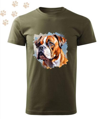 Amerikai Bulldog (04) mintás Férfi-unisex póló - Több színben