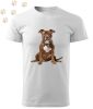 Amerikai Staffordshire Terrier (Amstaff) (01) mintás Férfi-unisex póló - Több színben