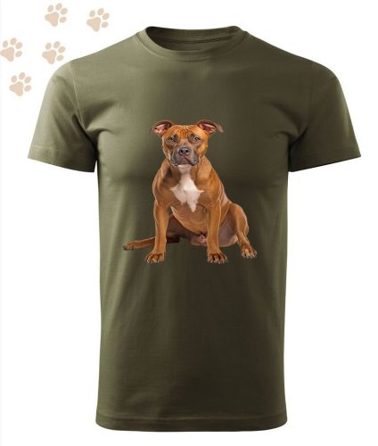 Amerikai Staffordshire Terrier (Amstaff) (02) mintás Férfi-unisex póló - Több színben