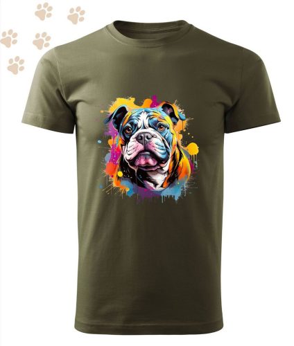 Angol Bulldog (08) mintás Férfi-unisex póló - Több színben