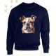 Angol Bulldog (10) mintás kereknyakú pulóver - Több színben