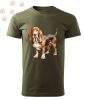 Basset Hound (03) mintás Férfi-unisex póló - Több színben