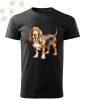 Basset Hound (03) mintás Férfi-unisex póló - Több színben