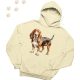 Basset Hound (03) mintás kapucnis pulóver - Több színben