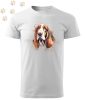 Basset hound (05) mintás Férfi-unisex póló - Több színben