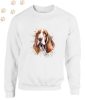 Basset Hound (05) mintás kereknyakú pulóver - Több színben