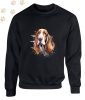 Basset Hound (05) mintás kereknyakú pulóver - Több színben