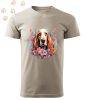 Basset Hound (06) mintás Férfi-unisex póló - Több színben