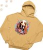 Basset Hound (06) mintás kapucnis pulóver - Több színben