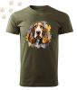 Basset hound (07) mintás Férfi-unisex póló - Több színben