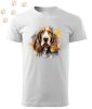 Basset hound (07) mintás Férfi-unisex póló - Több színben