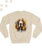 Basset Hound (07) mintás kereknyakú pulóver - Több színben