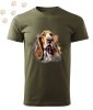 Basset Hound (08) mintás Férfi-unisex póló - Több színben