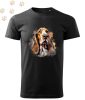 Basset Hound (08) mintás Férfi-unisex póló - Több színben