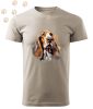 Basset Hound (08) mintás Férfi-unisex póló - Több színben