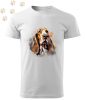 Basset Hound (08) mintás Férfi-unisex póló - Több színben