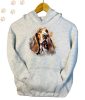 Basset Hound (08) mintás kapucnis pulóver - Több színben