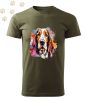 Basset Hound (09) mintás Férfi-unisex póló - Több színben