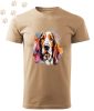 Basset Hound (09) mintás Férfi-unisex póló - Több színben