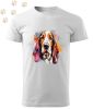 Basset Hound (09) mintás Férfi-unisex póló - Több színben