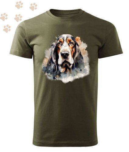 Basset hound (10) mintás Férfi-unisex póló - Több színben