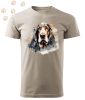 Basset hound (10) mintás Férfi-unisex póló - Több színben