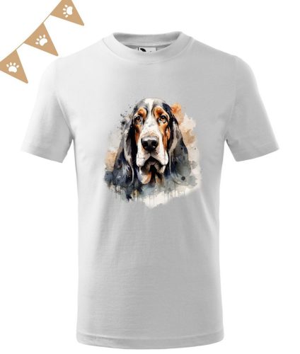 Basset Hound (10) mintás Gyerek póló - Több színben