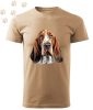 Basset Hound (11) mintás Férfi-unisex póló - Több színben