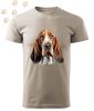 Basset Hound (11) mintás Férfi-unisex póló - Több színben