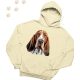 Basset Hound (11) mintás kapucnis pulóver - Több színben