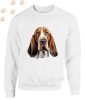 Basset Hound (11) mintás kereknyakú pulóver - Több színben