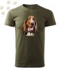 Basset hound (12) mintás Férfi-unisex póló - Több színben