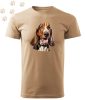 Basset hound (12) mintás Férfi-unisex póló - Több színben