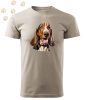 Basset hound (12) mintás Férfi-unisex póló - Több színben