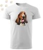 Basset hound (12) mintás Férfi-unisex póló - Több színben