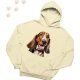 Basset Hound (12) mintás kapucnis pulóver - Több színben