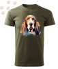 Basset hound (13) mintás Férfi-unisex póló - Több színben