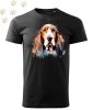 Basset hound (13) mintás Férfi-unisex póló - Több színben