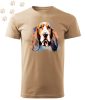 Basset hound (13) mintás Férfi-unisex póló - Több színben