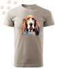 Basset hound (13) mintás Férfi-unisex póló - Több színben