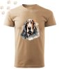 Basset Hound (14) mintás Férfi-unisex póló - Több színben