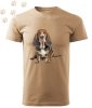 Basset Hound (17) mintás Férfi-unisex póló - Több színben