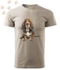 Basset Hound (17) mintás Férfi-unisex póló - Több színben