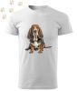 Basset Hound (17) mintás Férfi-unisex póló - Több színben