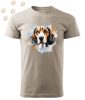 Beagle (04) mintás Férfi-unisex póló - Több színben