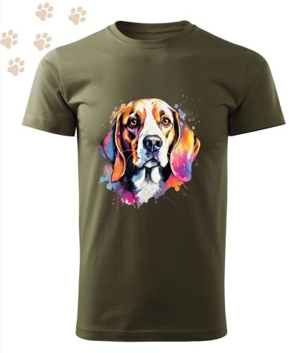 Beagle (15) mintás Férfi-unisex póló - Több színben