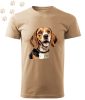 Beagle (17) mintás Férfi-unisex póló - Több színben