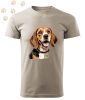 Beagle (17) mintás Férfi-unisex póló - Több színben