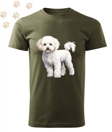 Bichon Frise (01) mintás Férfi-unisex póló - Több színben