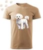 Bichon Frise (01) mintás Férfi-unisex póló - Több színben